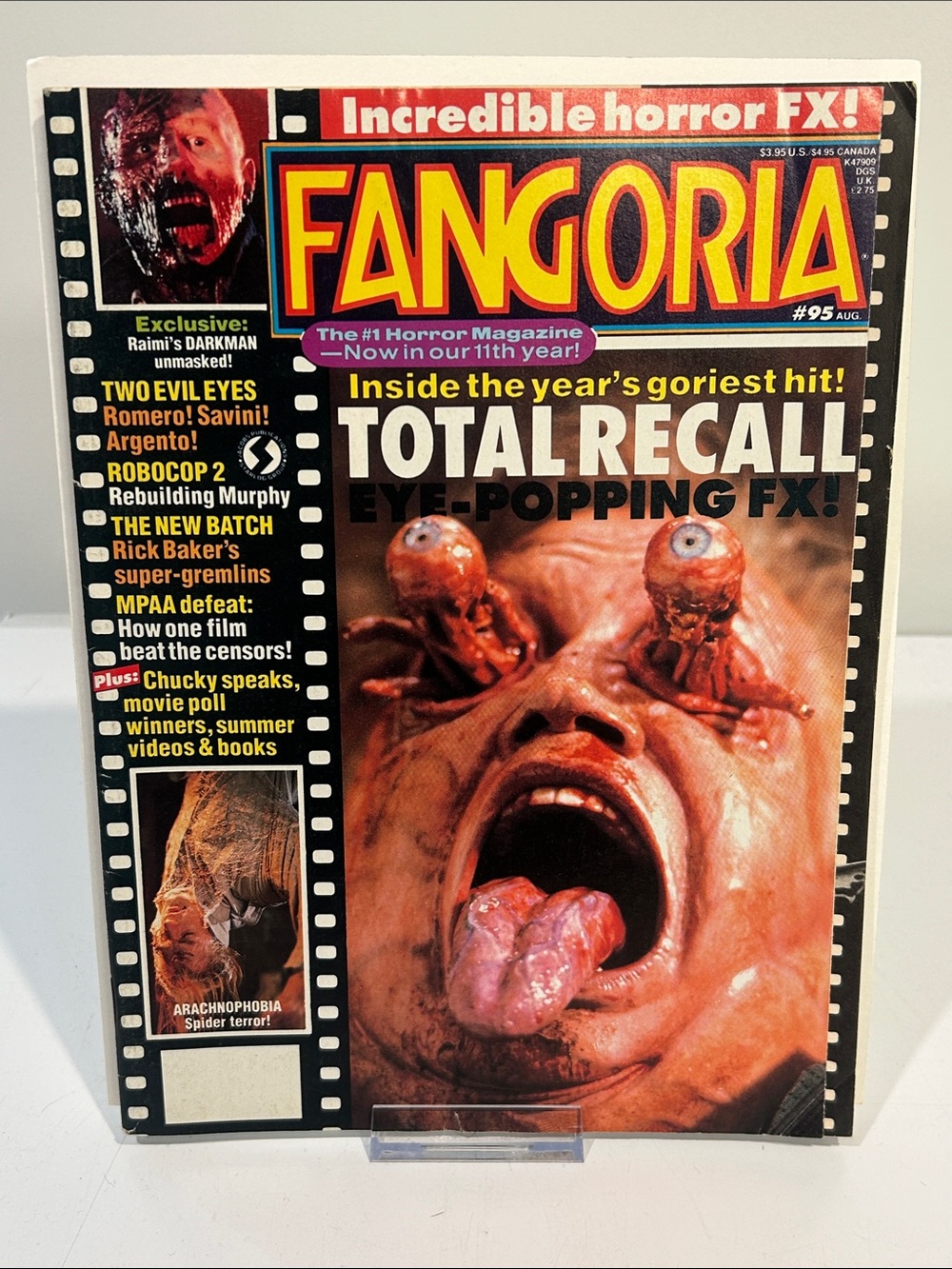Fangoria #95 [Aug ‘90] Total Recall cover [Vintage 80s/90s Horror Magazine]